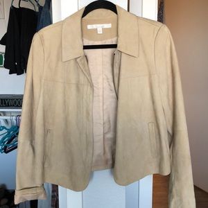 Nordstrom leather tan/beige jacket